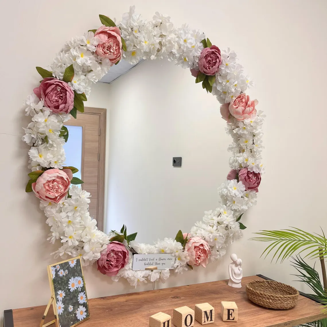 RGB LED Flower Mirror: Custom Message, App & Remote Control